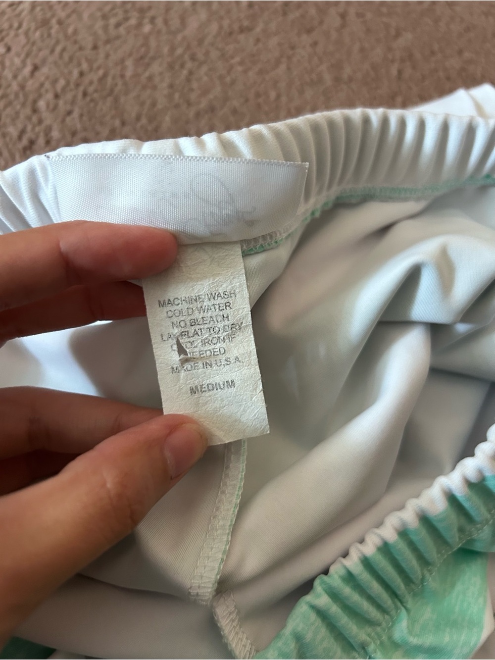 Ada Faye Athletic SwimSkirt Women’s Med Leggings Sea Green&White Midi Length - Picture 9 of 11